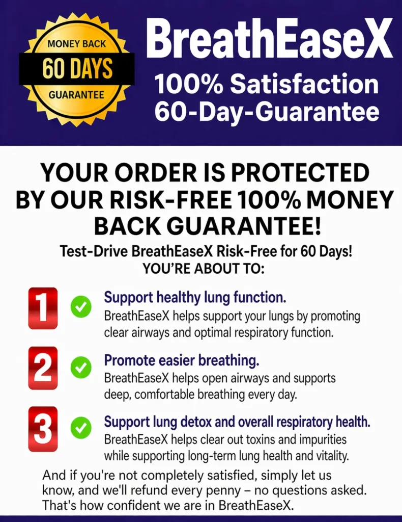 BreathEaseX 60 day money back guarantee