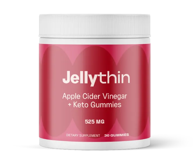 jellythin Apple Cider Vinegar (ACV) Gummies bottle premium supplement for weight loss support